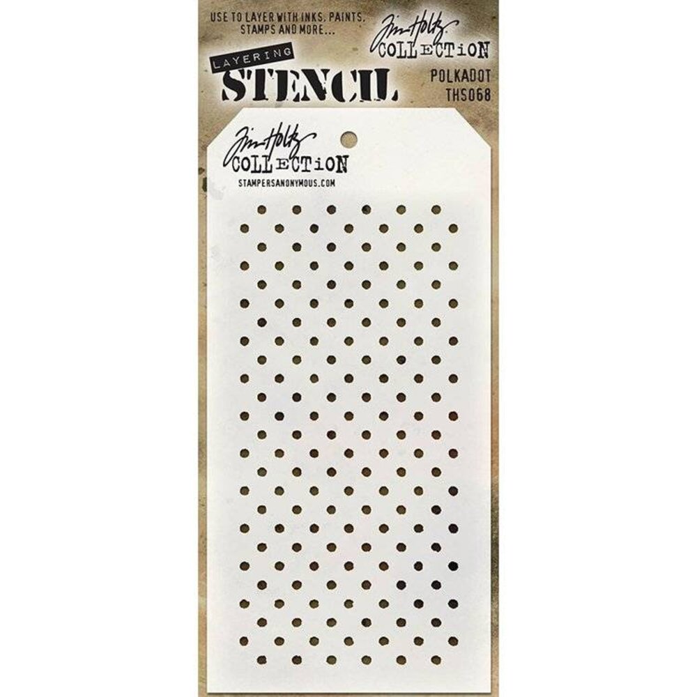 Stampers Anonymous Tim Holtz Polkadots Layering Stencil (THS068)