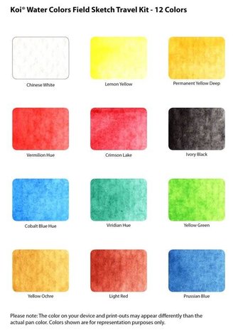 SAKURA Koi Watercolor Field Sketch Box Set - 12 Color Palette (XNCW-12H) SAKURA Koi Watercolor Field Sketch Box Set - 12 Color Palette (XNCW-12H)
