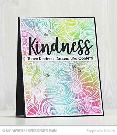 My Favorite Things Wavy Coloring Book Stamp 6x6 Inch Cling Rubber (BG-86)