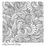 My Favorite Things Wavy Coloring Book Stamp 6x6 Inch Cling Rubber (BG-86)