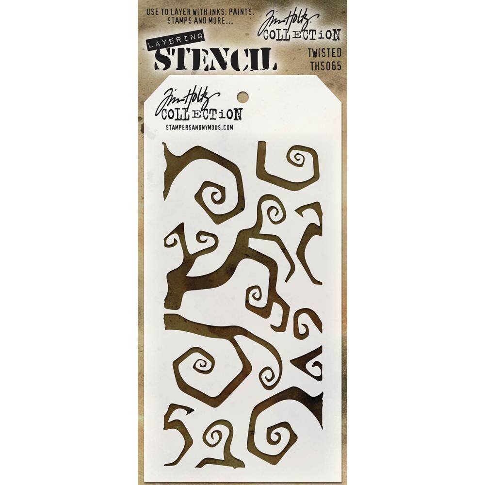 Stampers Anonymous Tim Holtz Twisted Layering Stencil (THS065) Stampers Anonymous Tim Holtz Twisted Layering Stencil (THS065)