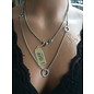 Fossil Fossil Halskette, Damen, Farbe Silber, lange Version, für Charm Anhänger, mit Zirkonia, Länge max. 100 cm