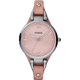 Fossil FOSSIL LEDER DAMENUHR DAMEN ROSA UHR LADIES WATCH GEORGIA ES3076