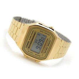 Casio Casio Retro Vintage Armbanduhr Digitaluhr goldfarben Edelstahl A168WG-9EF Herren & Damen NEU