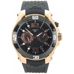 Cerruti 1881 "XL" Herrenuhr Kautschuk Armbanduhr ROSéGOLDFARBEN CRA011D224C NEU