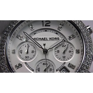 Michael Kors Edelstahl Damenuhr Parker Chronograph Chronograph silberfarben MK5353