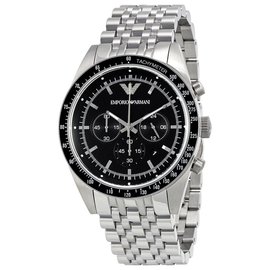 Armani Armani Edelstahl Herrenuhr Armbanduhr Chronograph AR5988 silberfarben