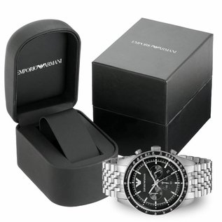 Armani Armani XL Edelstahl Herrenuhr Armbanduhr Chronograph AR5988 silberfarben NEU