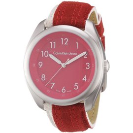 Calvin Klein CALVIN KLEIN Leder Armbanduhr IMPULSE Herrenuhr  K5811191  rot