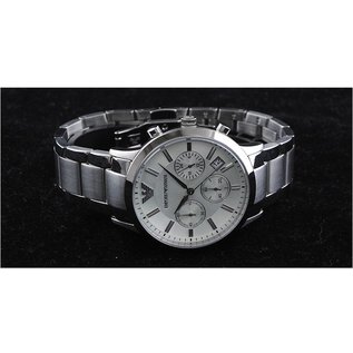 Armani Edelstahl Herrenuhr Armbanduhr Chronograph AR2459