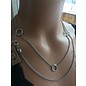 Fossil Charm Halsette Anhänger Collier Zirkonia 100cm NEU