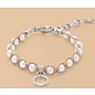 Fossil Charm Anhänger Damen Armband Perlen Schmucksteine Bettelarmband Leder Edelstahl NEU