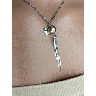 Esprit Halskette amen Kette Perlen-Anhänger OZEAN BREEZE ESNL90896