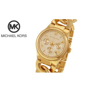 Michael Kors MICHAEL KORS Edelstahl Damenuhr Chronograph goldfarben MK3131