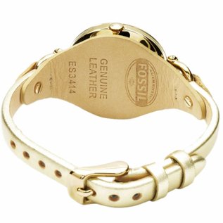Fossil Fossil Damen Leder Armbanduhr GEORGIA Goldfarben ES3414 Neu