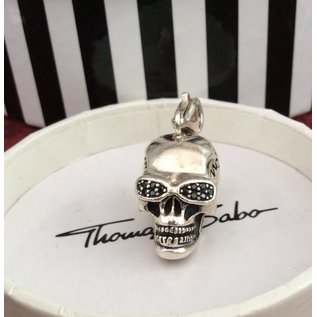 Thomas Sabo SILBER REBEL AT HEART TOTENKOPF CHARM ANHÄNGER T0003-051-11 NEU