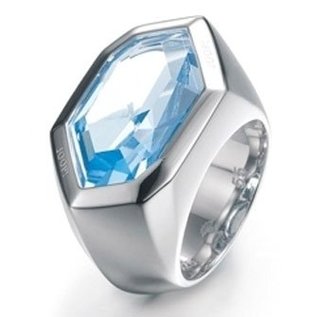 Joop LUXUS SILBER DAMENRING ZIRKONIA BLAU 55 17,5mm RING JJ0728