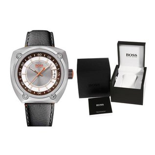 Boss HUGO BOSS ORANGE RETRO-DESIGN LEDER WATCH HERRENUHR 1512301 NEU