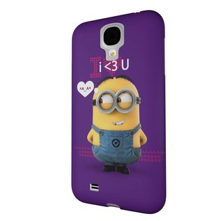 Minions "Minion Handy Schale Hülle Hard Case Cover "LOVE YOU" Samsung Galaxy S4