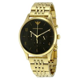 Armani Armani Edelstahl Herrenuhr Chronograph  AR1893 GOLDfarben