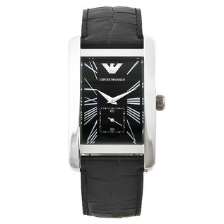 Armani Armani Armbanduhr, Damen, Farbe schwarz, Style klassisch, Lederarmband, Modellnummer AR0144