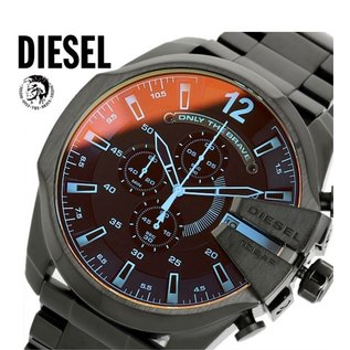 Diesel Diesel Herrenuhr Edelstahl schwarz XL Chronograph Mega Chief DZ4318