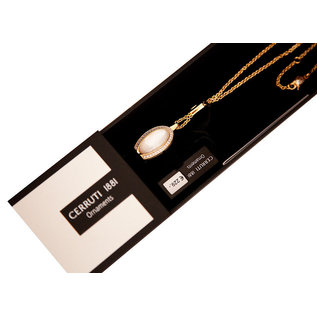 Cerruti 1881 CERRUTI Rarität goldfarbe Damen  Halskette Sterlingsilber Collier 4335040 Perla
