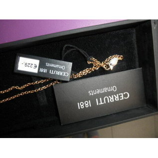 Cerruti 1881 CERRUTI Rarität goldfarbe Damen  Halskette Sterlingsilber Collier 4335040 Perla