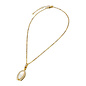 Cerruti 1881 CERRUTI Rarität goldfarbe Damen  Halskette Sterlingsilber Collier 4335040 Perla