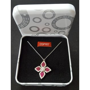 Esprit Blume Blüte Anhänger Charm Damen Halskette BOUQUET 91553 Pink