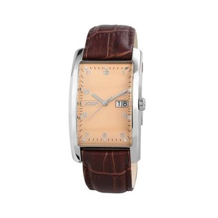 Joop JJoop Armbanduhr, Herren, Farbe braun, Design klassisch, Armband Leder, Modellname Square Big-Date, Modellnummer TM4451
