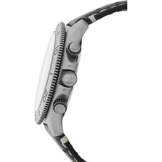 Fossil Herren-Armbanduhr XL TRAVELER Analog Leder schwarz CH2914