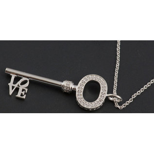 Thomas Sabo Damen Silber Halskette  Schlüssel Anhänger LOVE KE1125-051-14