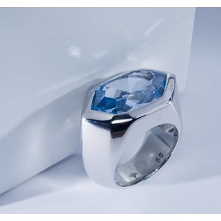 Joop LUXUS SILBER DAMENRING ZIRKONIA BLAU 55 17,5mm RING JJ0728