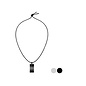 Calvin Klein Damenkette Leder Halskette Collier LOGO silber Anhänger zur Auswahl