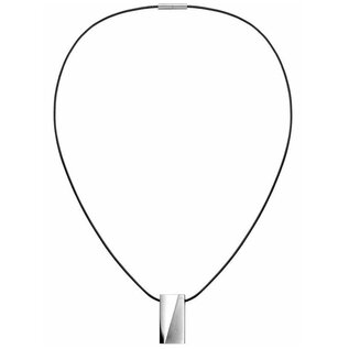 Calvin Klein Damenkette Leder Halskette Collier LOGO silber Anhänger zur Auswahl