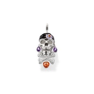 Thomas Sabo Damen Ketten-Anhänger Piraten Totenkopf T0208-041-11 Groß!