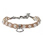 Fossil Original Fossil Charm-Armband mit Perlen, Damen, aus Edelstahl und Leder - Farbe silber und braun -  für Fossil Charm Anhänger -  JF88175040