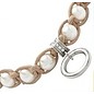 Fossil Original Fossil Charm-Armband mit Perlen, Damen, aus Edelstahl und Leder - Farbe silber und braun -  für Fossil Charm Anhänger -  JF88175040