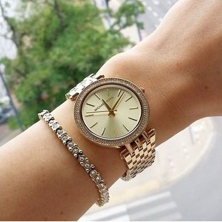 Michael Kors Slim Damenuhr Edelstahl goldfarben MK3191 NEU