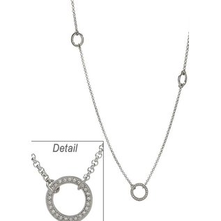 Fossil Charm Halsette Anhänger Collier Zirkonia 100cm NEU