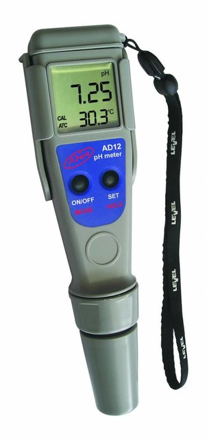 PH meter en temperatuurmeter AD-12 (waterdicht)