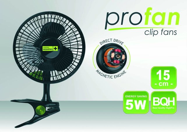 Clip fan (Clipfan) 15cm black with fastening clip