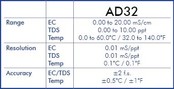 EC-Meter / TDS / Temperaturmesser AD-32 EC-Meter / TDS / Temperaturmesser AD-32