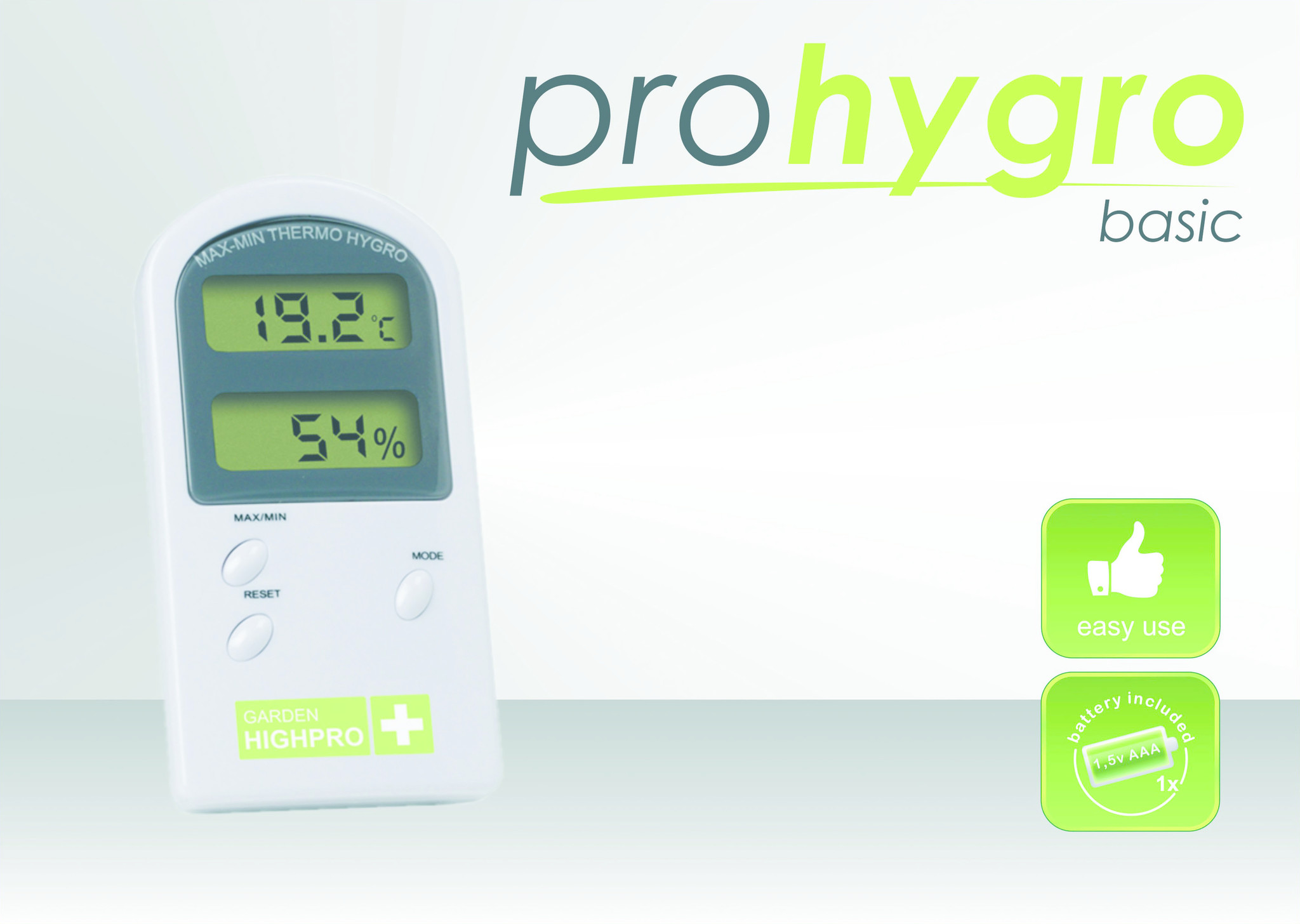 Thermometer Hygrometer Basic Garden Highpro 7060