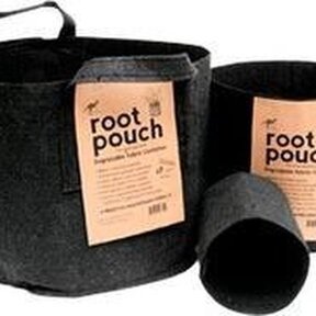 RootPouch  BLACK 22 ltr met handvaten  Ø29x36cm 260gr/m2 10st/bundel