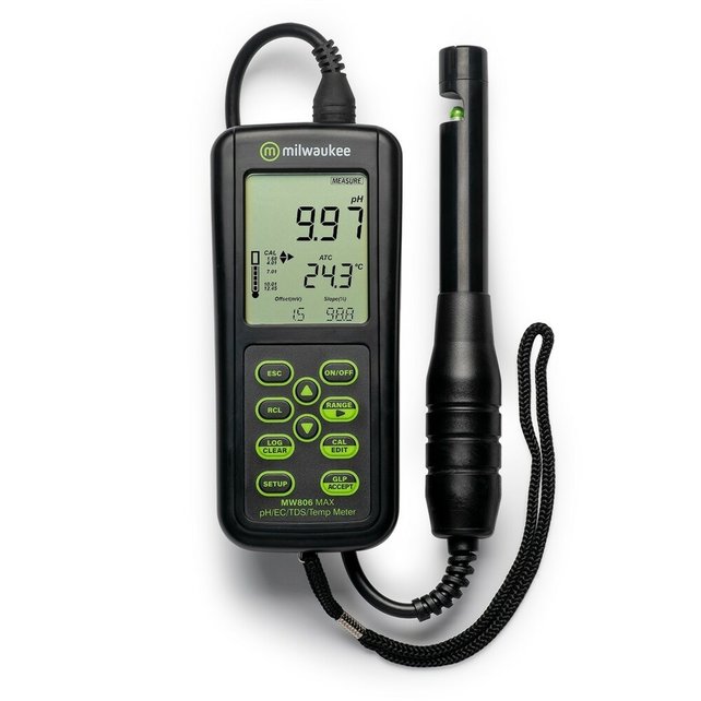 MILWAUKEE MW806 MAX 4-IN-1 COMBI METER / DATA LOGGER WITH USB (pH/EC/TDS/TEMP)