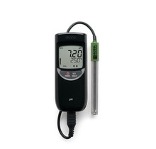 Waterbestendige draagbare pH/temp.-meter met RVS pH-elektrode HI12963