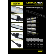 GHP Gewächshaus LEDMAXPRO XL - (Set mit 5 Lampen, inkl. Verkabelung) 115 cm