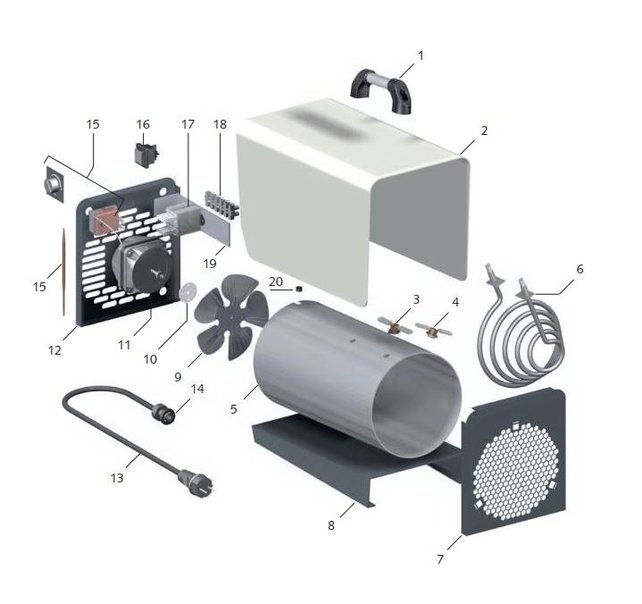 REMKO, EM-3000 ELECTRISCHE VENTILATIE KACHEL max. 3,2kW - 230V
